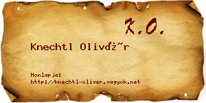 Knechtl Olivér névjegykártya
